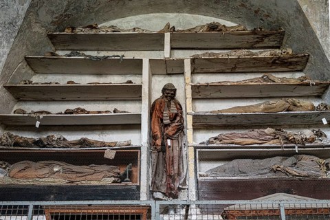 Mummies in the Capuchin Catacombs in Palermo