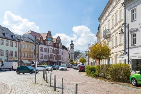Obermarkt with St. Nicholas Town Church
