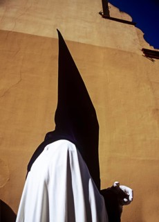 A Nazareno during the Semana Santa processions in Seville