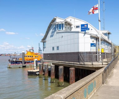 Modern architecture of the RNLI Lifeboat station