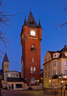 Old town hall tower in the evening