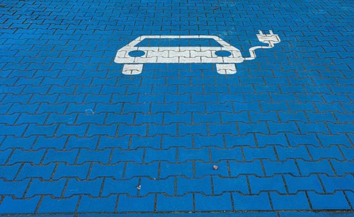 Special parking space for electric cars
