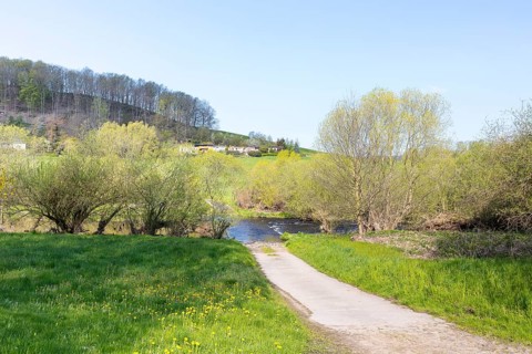 Crossable ford of the Zschopau in Limmritz