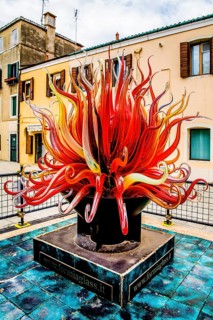 Art sculpture made of glass