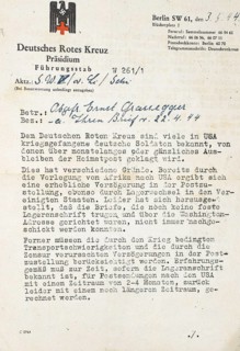Letter from the German Red Cross