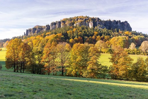 Table Mountain Pfaffenstein with rock needle Barbarine