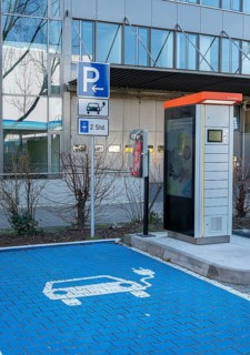 Special parking space for electric cars