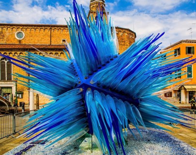 Art sculpture made of glass
