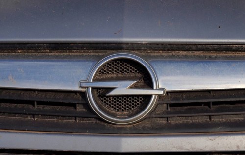 Opel car logo on front