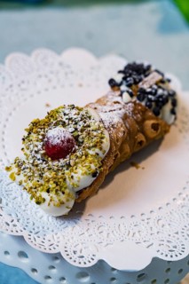 Cannoli at the confectionery of the Santa Caterina monastery