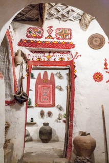 A berber house within the ancient walls of the mud city in the Oasis of Ghadames