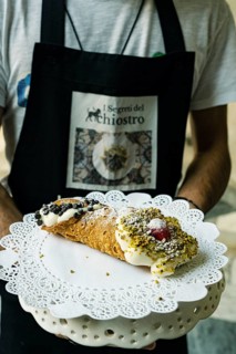 Cannoli at the confectionery of the Santa Caterina monastery