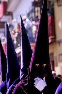 Nazarenos during the Good Friday Semana Santa processions in Seville