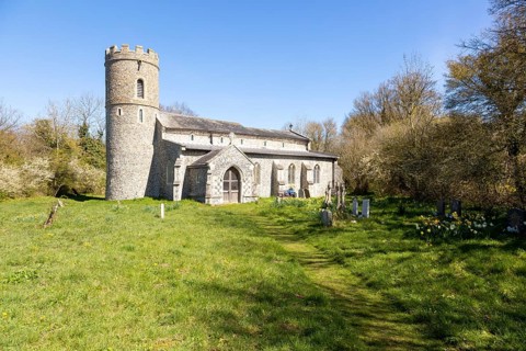 Round tower of All Saints Church