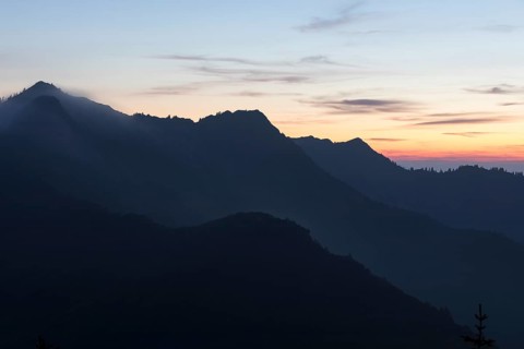 Evening hour with view of the Gerenfalben from Portlakopf