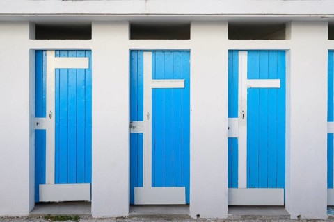 Changing room at the lake