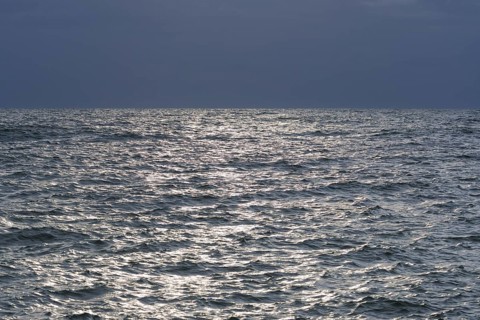 North sea with storm clouds