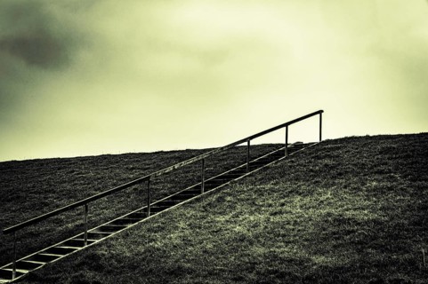 Stairs on dune