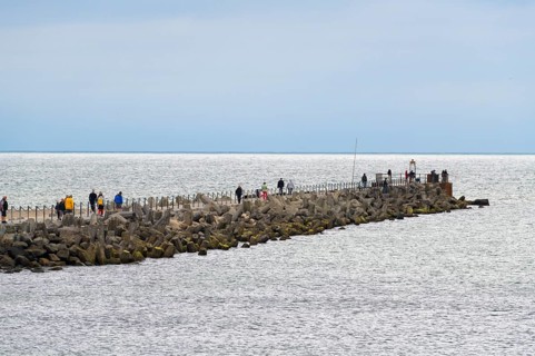 North sea with pier