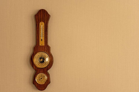 Barometer on the wall