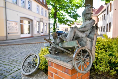 Bronze monument Cottbuser Postkutscher