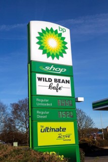BP forecourt petrol and diesel fuel prices