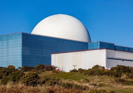 White dome PWR Pressurised Water Reactor nuclear power station