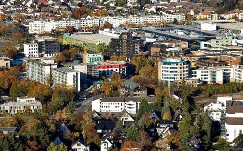 Sankt Augustin city centre with administrative centre