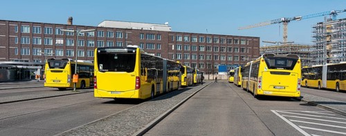 Terminal stop for Berliner Verkehrsbetriebe buses at Zoo station