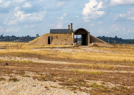 Abandoned military bomb testing buildings