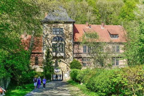 Gate tower and gatehouse