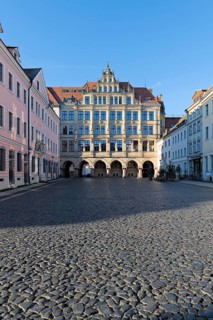Untermarkt with town hall and Hotel Börse Görlitz
