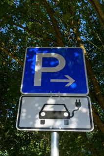 Car power charging station sign