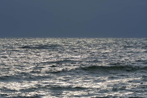 North sea with storm clouds