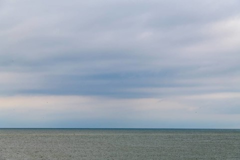 North sea with clouds