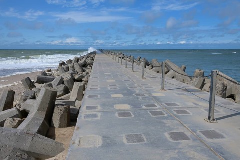 Pier in summer