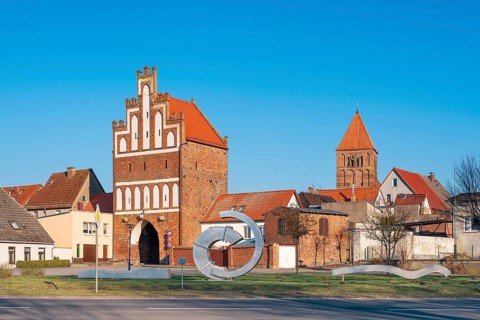 Mill Gate and Church of St. Thomas in Tribsees