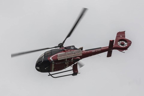 Helicopter type EC-130 T2 of the company Airport Helicopter AG