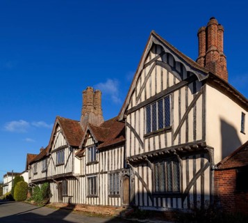 Historic timber framed Tudor buildings