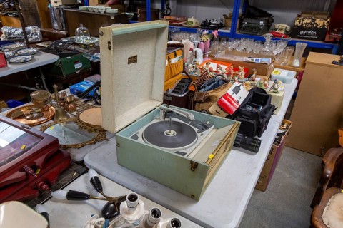 Dansette Bermuda mono record player on display as auction lot