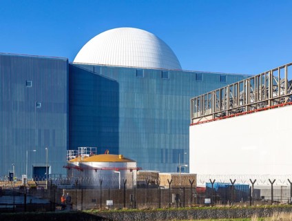 White dome PWR Pressurised Water Reactor nuclear power station