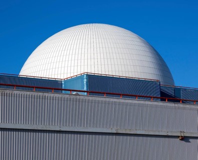 White dome PWR Pressurised Water Reactor nuclear power station