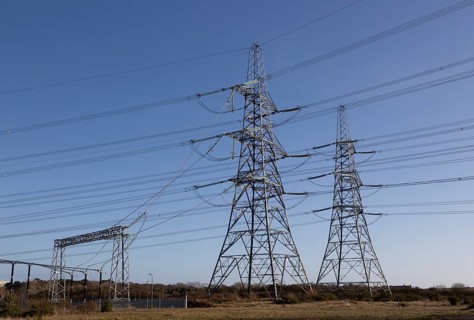 Inner Gabbard Offshore wind farm electricity substation connection to National Grid power lines