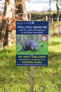 Campaign poster opposing Scottish Power and National Grid onshore electricity substation plans