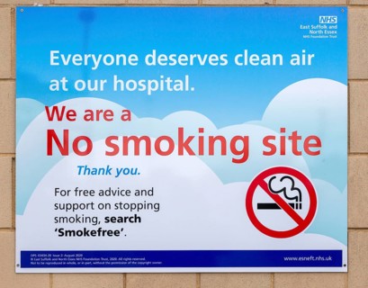 No Smoking Site notice sign