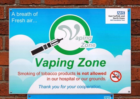 Vaping Zone smoking notice sign