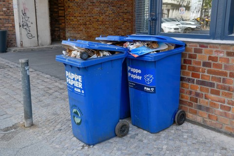 Waste paper bins from Alba
