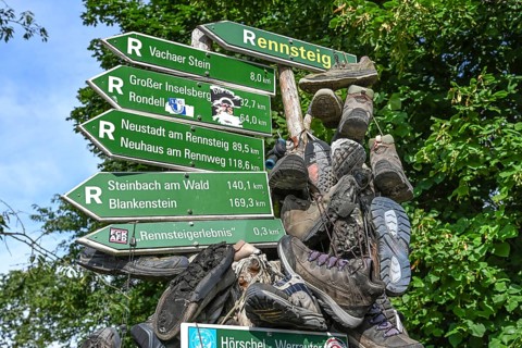 Start of Rennsteig hiking trail