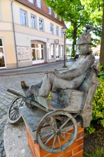 Bronze monument Cottbuser Postkutscher