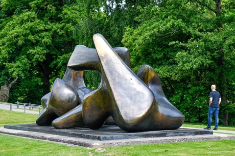 Henry Moore Large Vertebrae Bronze Sculpture Park
